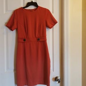 Burnt orange textured dress